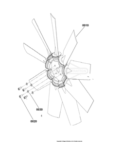 Engine Group - Fan Pusher Diagram and Parts List for 080015-02  Briggs and Stratton Generator